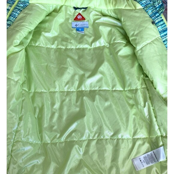 Columbia Jacket Girls L Green Waterproof Magic Mile Tippet Digi Print Outdoor - Picture 9 of 12